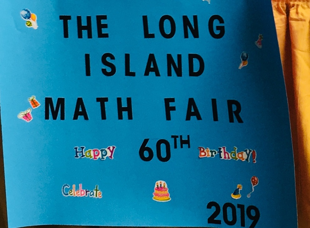 The 2019 LI Math Fair final round sign