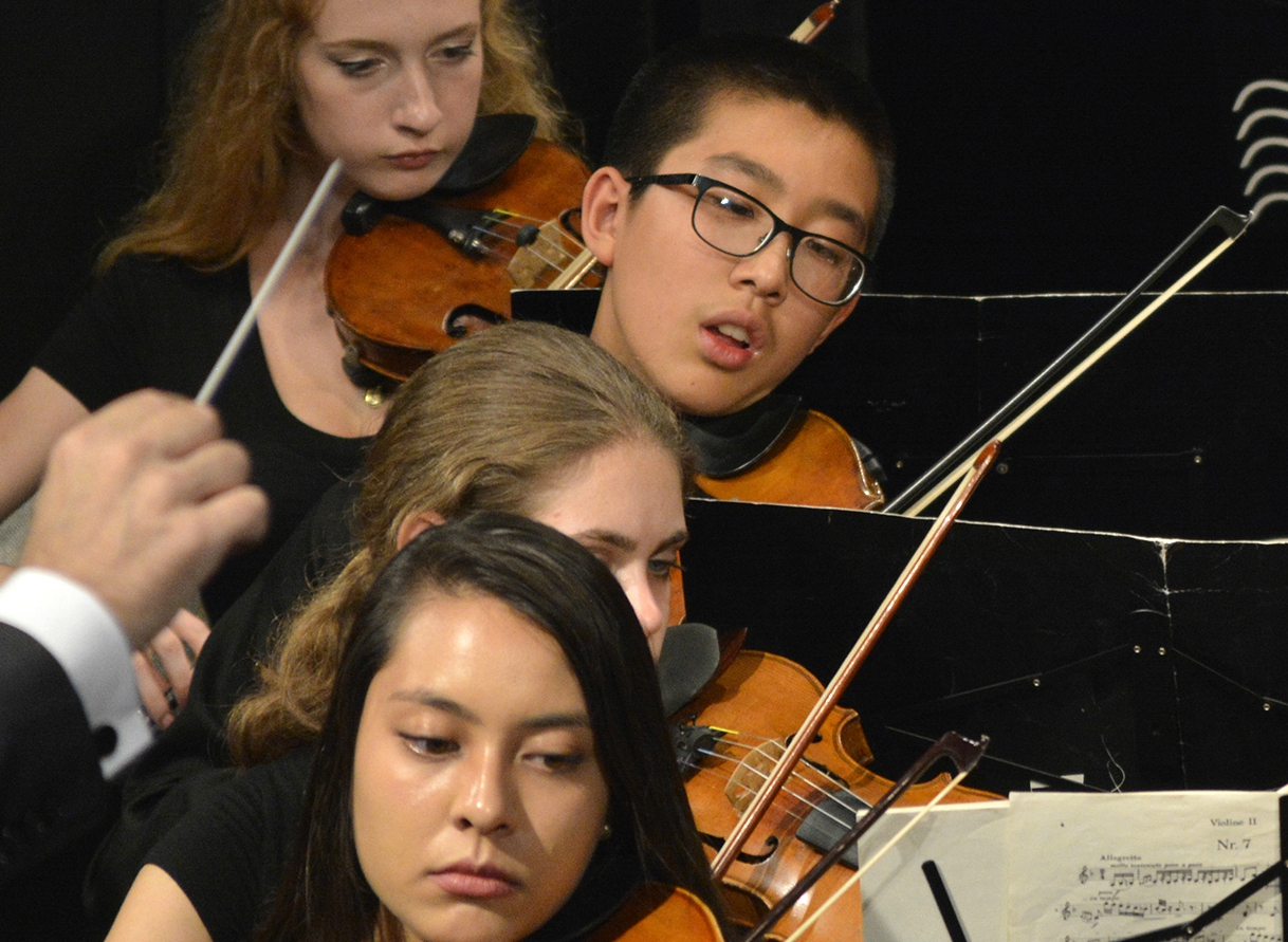 Me playing in the MYO Europe tour orchestra