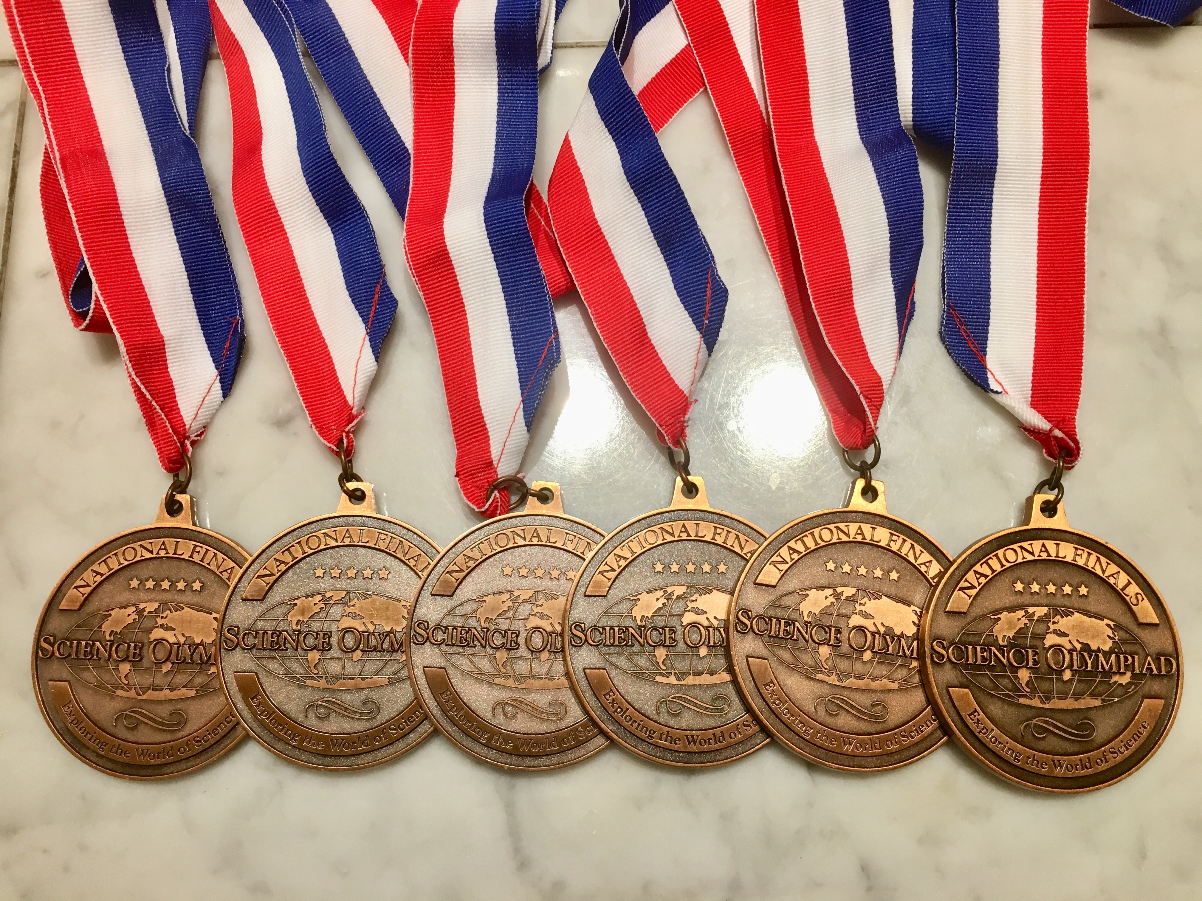 My 6 SciO Nationals medals